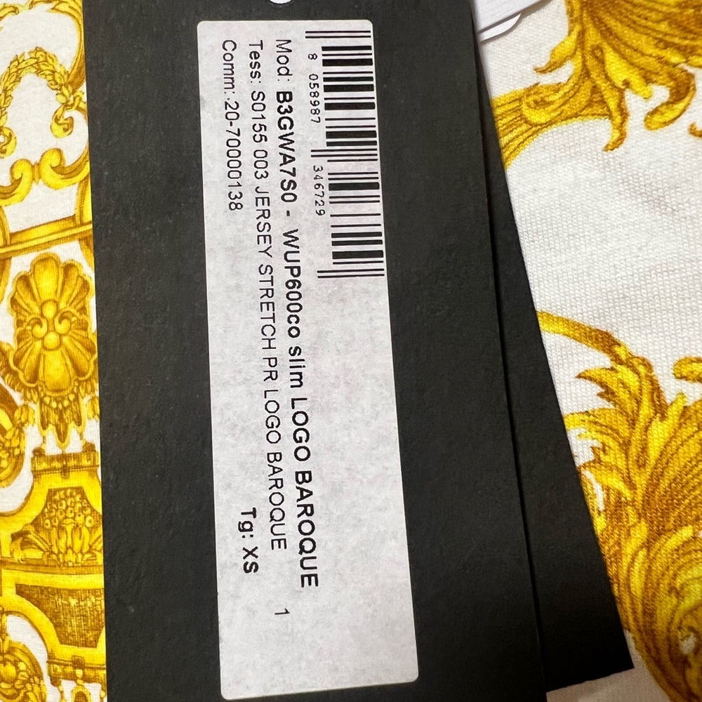 Versace Jeans Collection Gold Patterned Tee - Picture 4 of 5